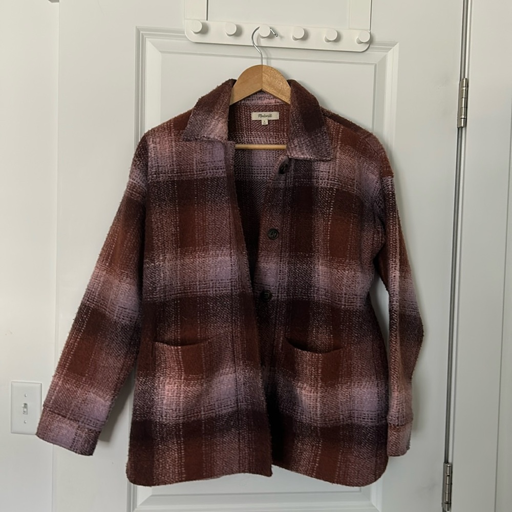 Madewell Brushed Plaid Shirt Jacket